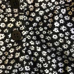 Flirty black and white floral skater skirt